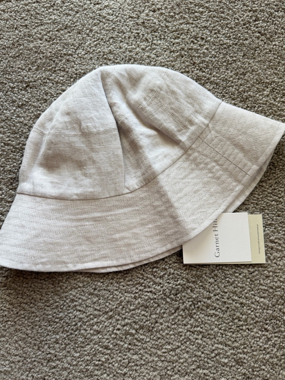 GARNET HILL Beachcomber Linen Bucket Hat SZ L/XL - Picture 3 of 4